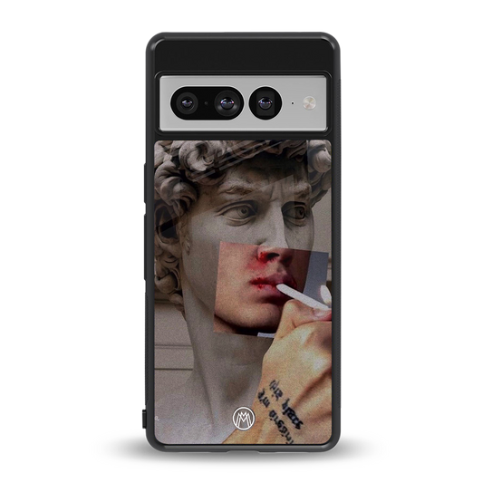 sculpted smoke back phone cover | glass case for google pixel 7 pro