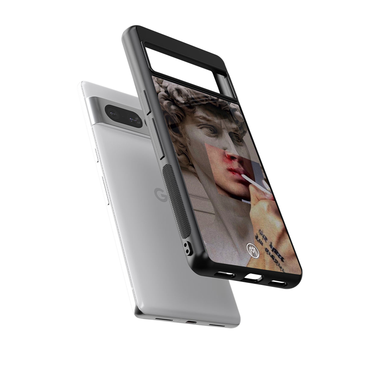 sculpted smoke back phone cover | glass case for google pixel 7 pro