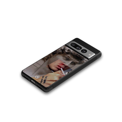 sculpted smoke back phone cover | glass case for google pixel 7 pro