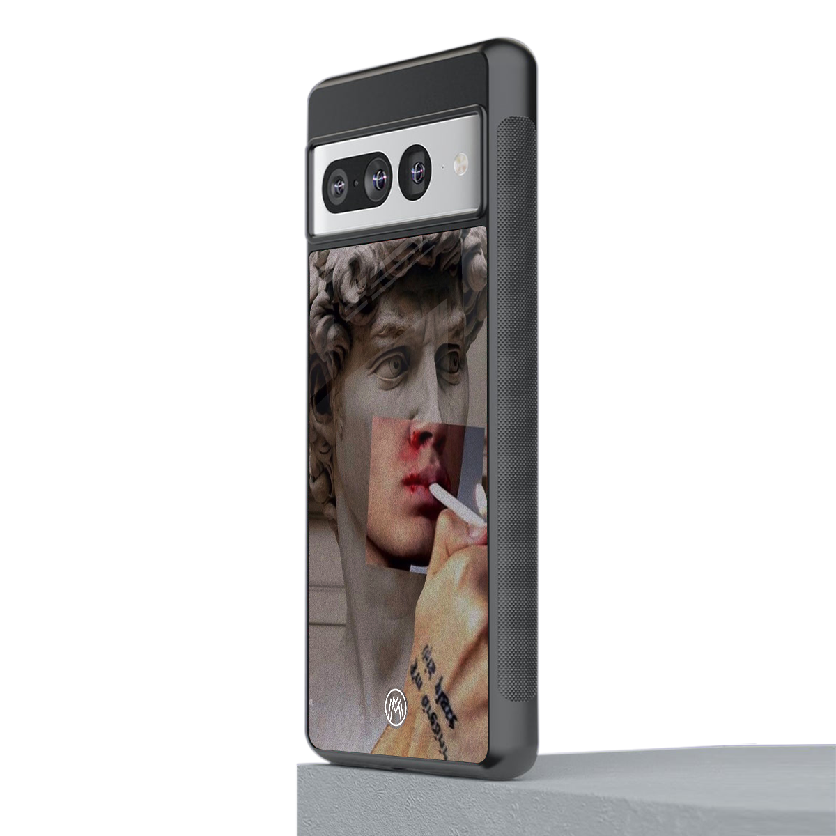 sculpted smoke back phone cover | glass case for google pixel 7 pro