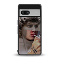 sculpted smoke back phone cover | glass case for Google Pixel 7A