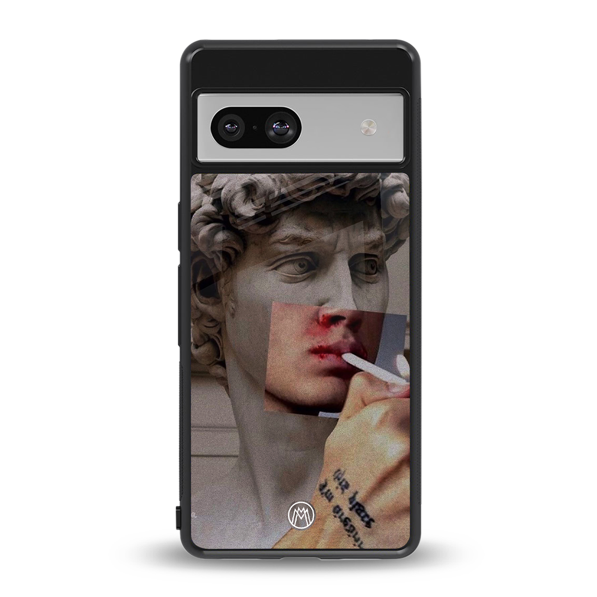 sculpted smoke back phone cover | glass case for Google Pixel 7A