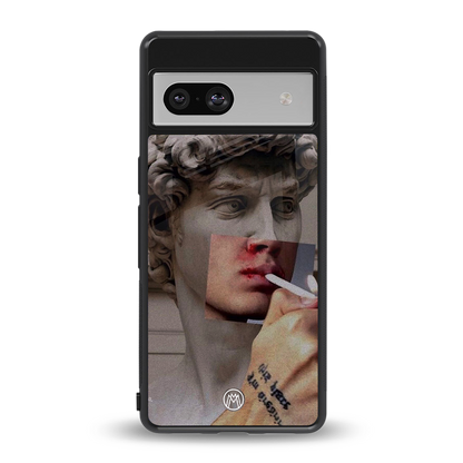 sculpted smoke back phone cover | glass case for Google Pixel 7A