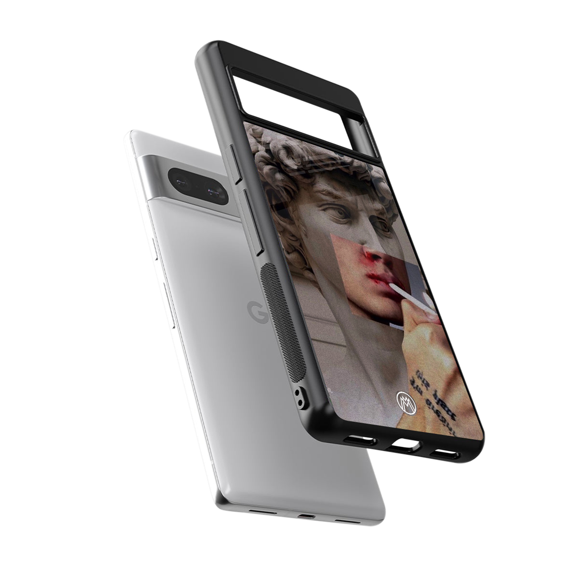 sculpted smoke back phone cover | glass case for Google Pixel 7A