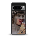 sculpted smoke back phone cover | glass case for google pixel 8 pro