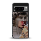 sculpted smoke back phone cover | glass case for google pixel 8 pro
