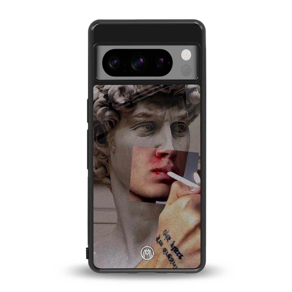 sculpted smoke back phone cover | glass case for google pixel 8 pro