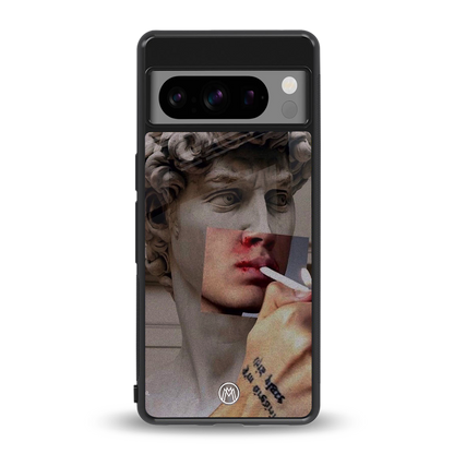 sculpted smoke back phone cover | glass case for google pixel 8 pro