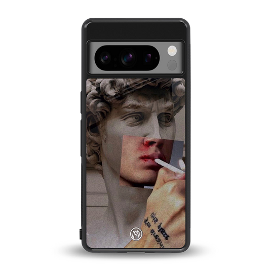 sculpted smoke back phone cover | glass case for google pixel 8 pro