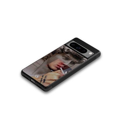 sculpted smoke back phone cover | glass case for google pixel 8 pro