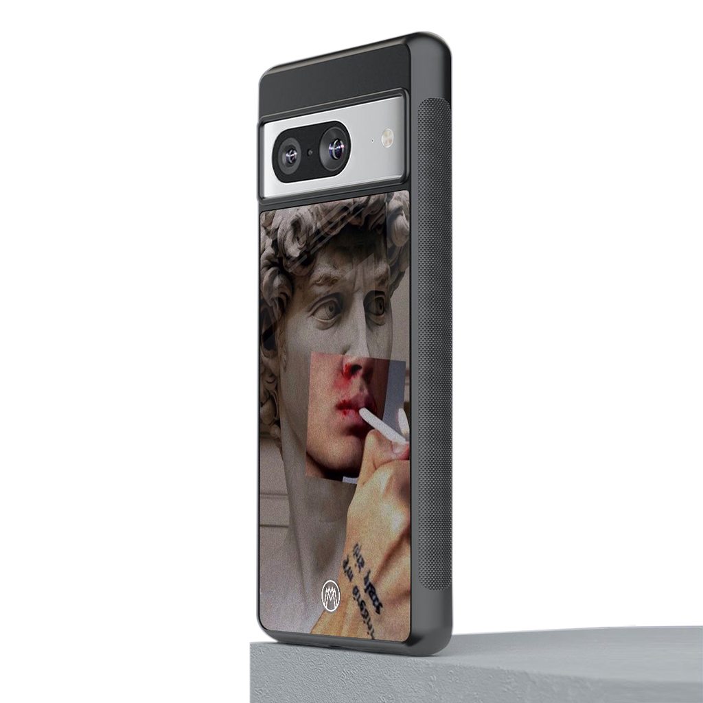sculpted smoke back phone cover | glass case for Google Pixel 8