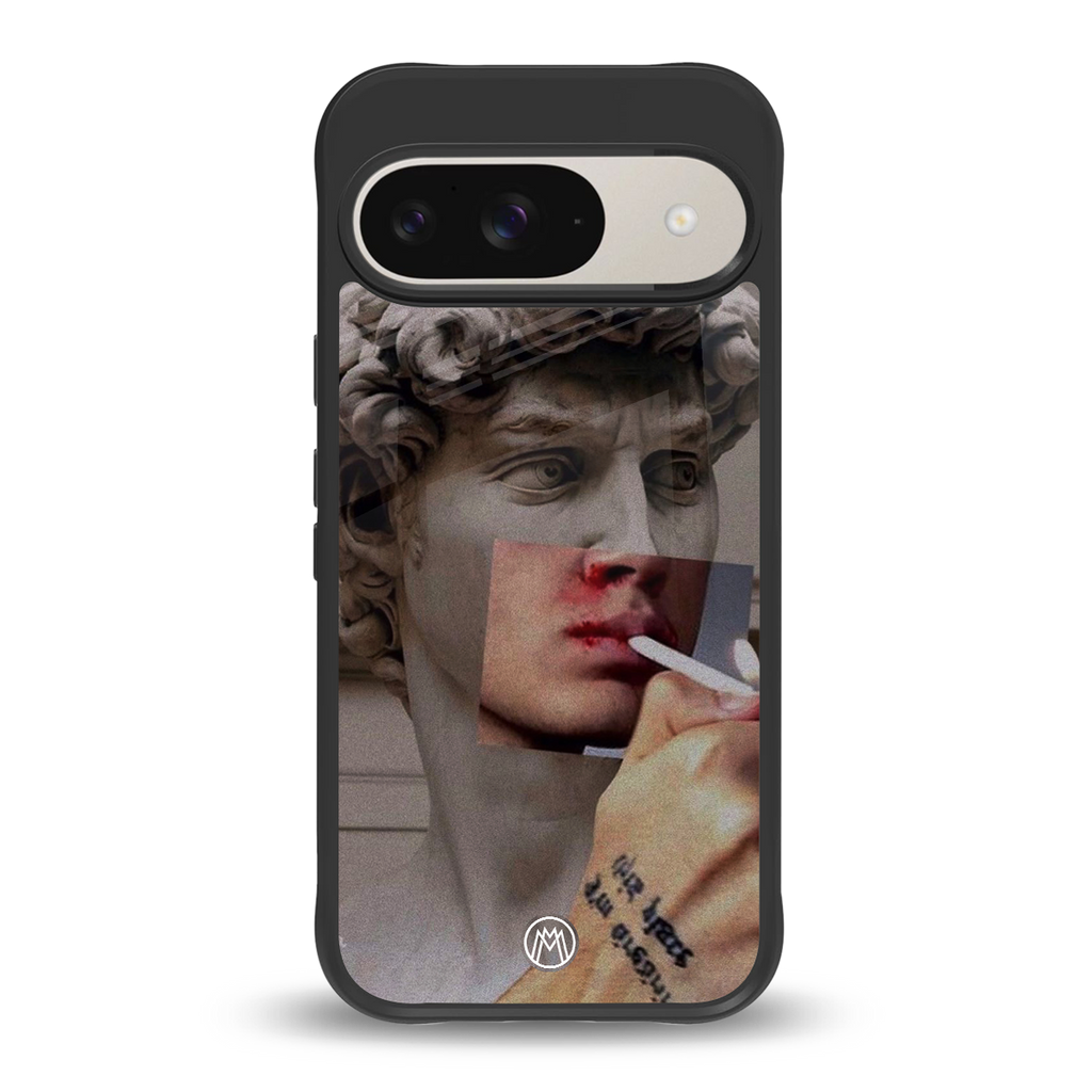 sculpted smoke back phone cover | glass case for google pixel 9