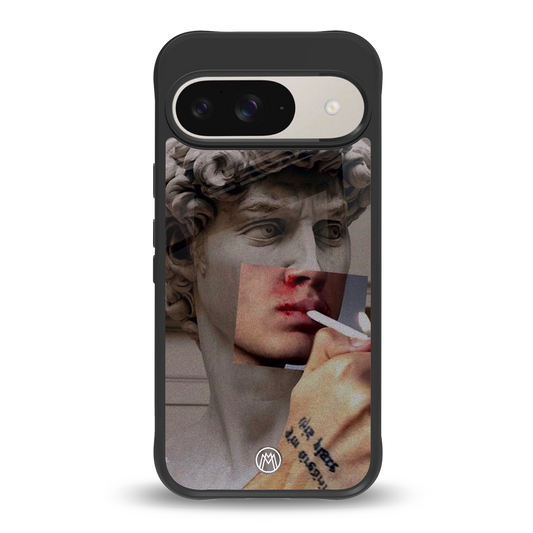 sculpted smoke back phone cover | glass case for google pixel 9