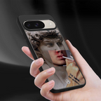 sculpted smoke back phone cover | glass case for google pixel 9