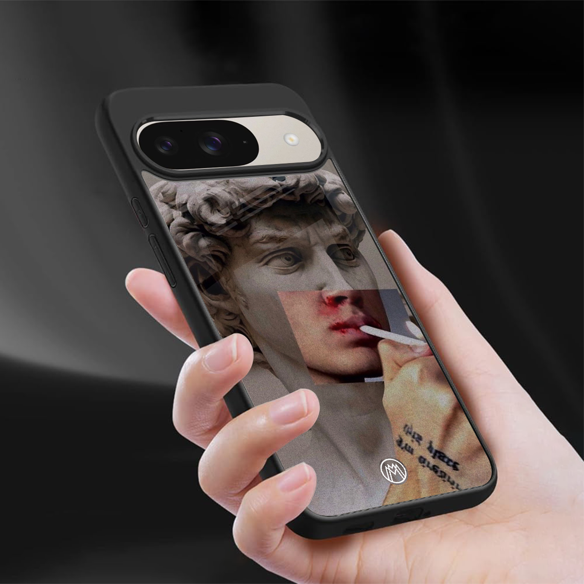 sculpted smoke back phone cover | glass case for google pixel 9