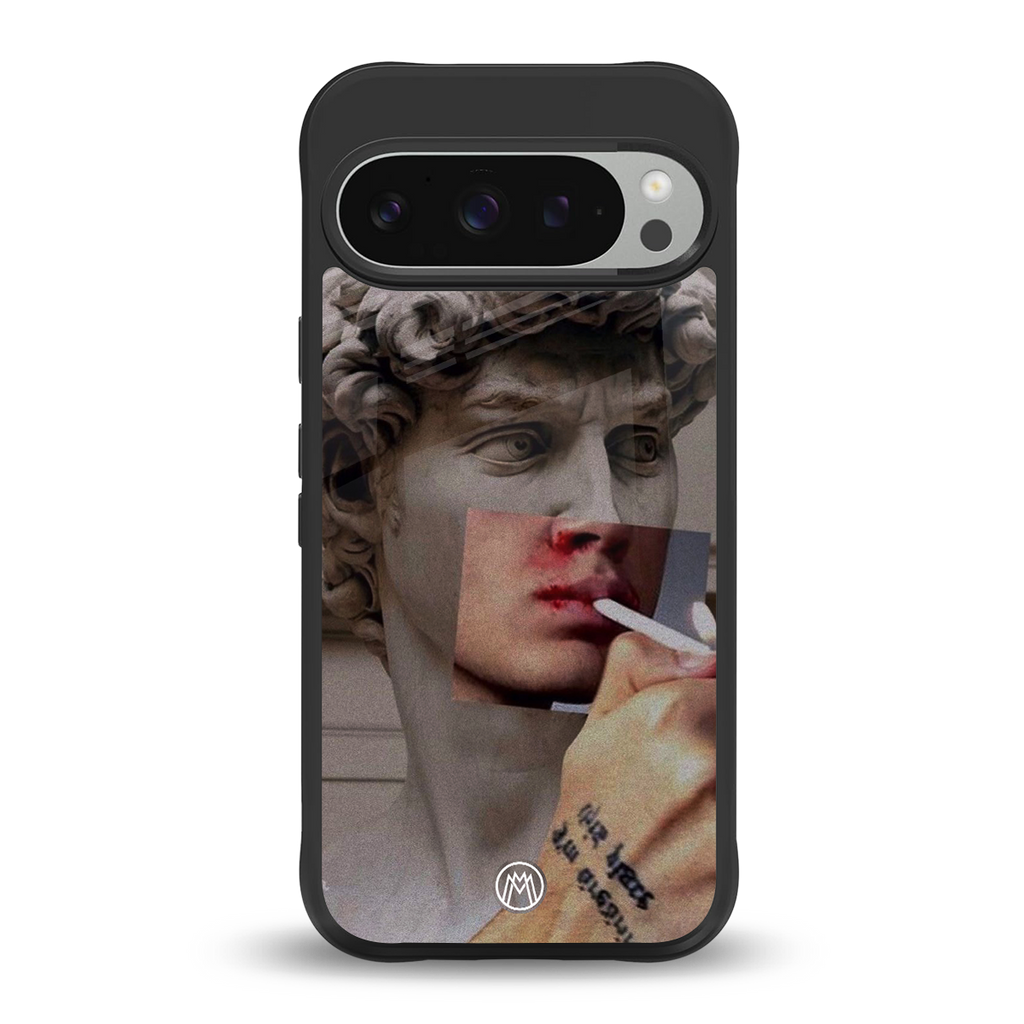 sculpted smoke back phone cover | glass case for google pixel 9 pro xl