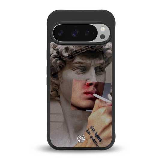 sculpted smoke back phone cover | glass case for google pixel 9 pro xl