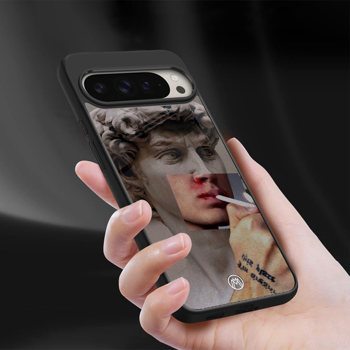 sculpted smoke back phone cover | glass case for google pixel 9 pro