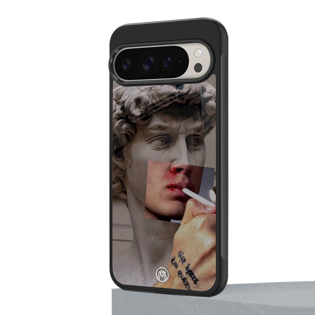 sculpted smoke back phone cover | glass case for google pixel 9 pro xl