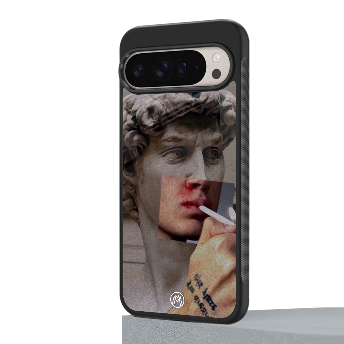 sculpted smoke back phone cover | glass case for google pixel 9 pro xl