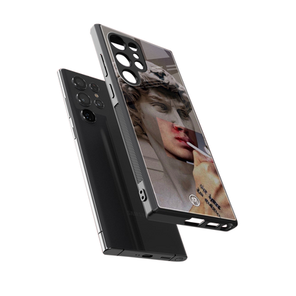 sculpted smoke back phone cover | glass case for samsung galaxy s23 ultra