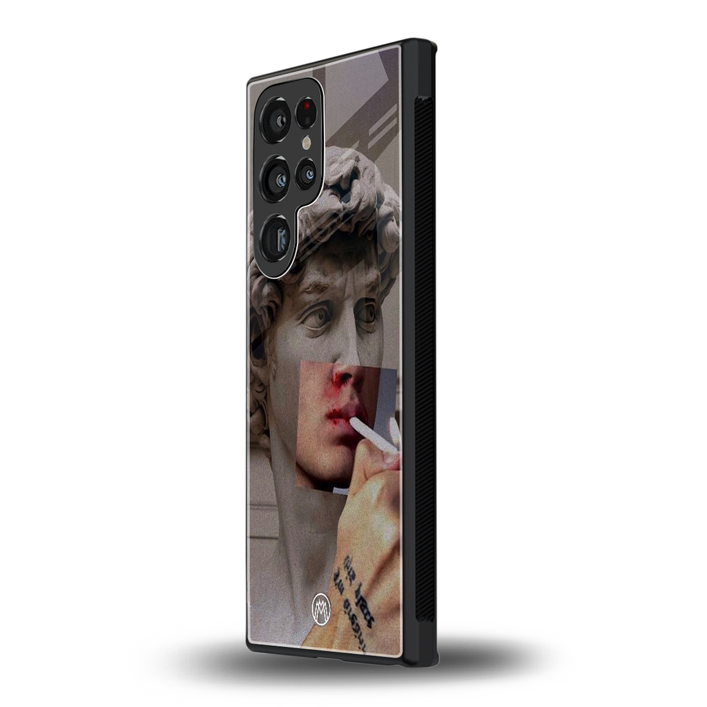sculpted smoke back phone cover | glass case for samsung galaxy s23 ultra