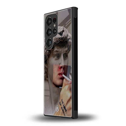 sculpted smoke back phone cover | glass case for samsung galaxy s23 ultra