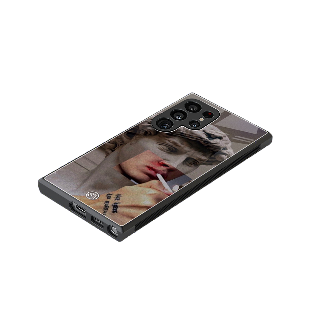 sculpted smoke back phone cover | glass case for samsung galaxy s24 ultra