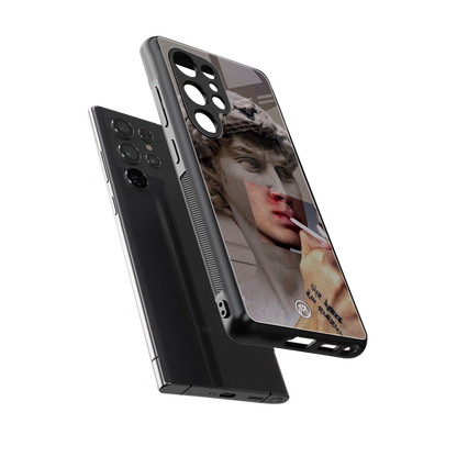 sculpted smoke back phone cover | glass case for samsung galaxy s25 ultra