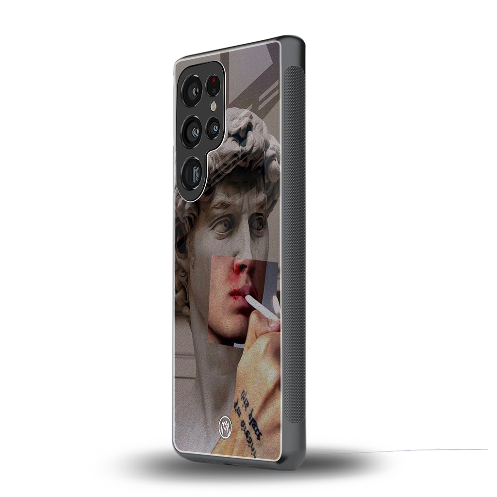 sculpted smoke back phone cover | glass case for samsung galaxy s25 ultra