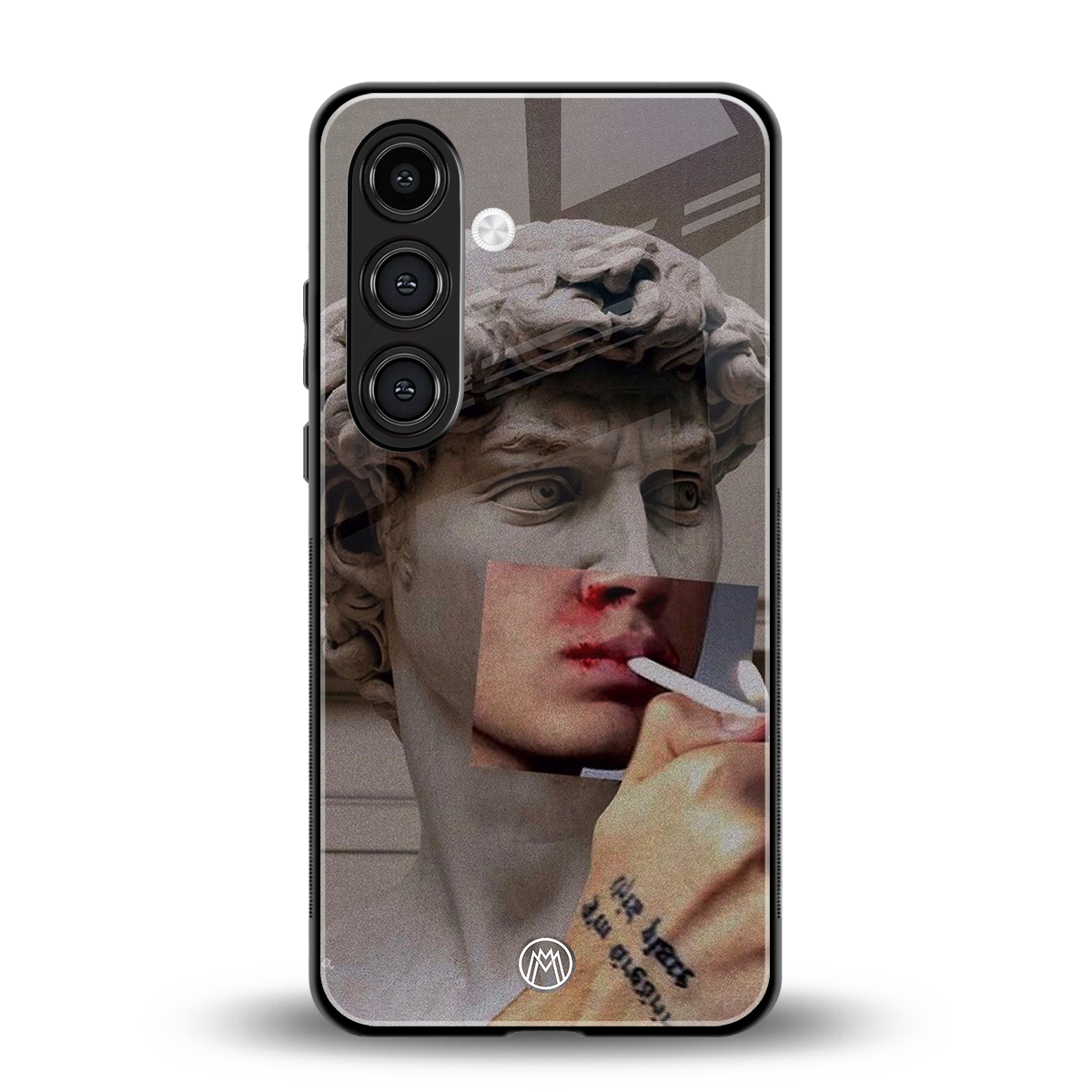 sculpted smoke back phone cover | glass case for samsung galaxy s24 fe