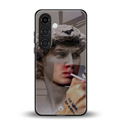 sculpted smoke back phone cover | glass case for samsung galaxy s24 fe