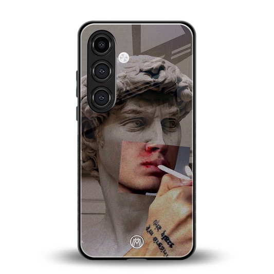 sculpted smoke back phone cover | glass case for samsung galaxy s23 plus