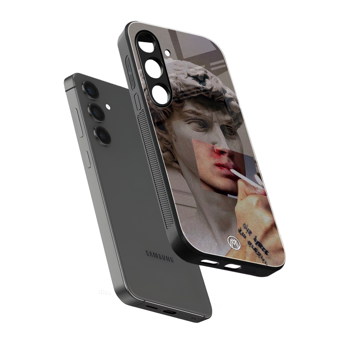 sculpted smoke back phone cover | glass case for samsung galaxy s24 fe