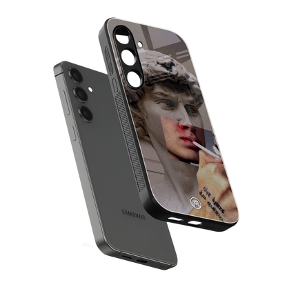 sculpted smoke back phone cover | glass case for samsung galaxy s24 fe