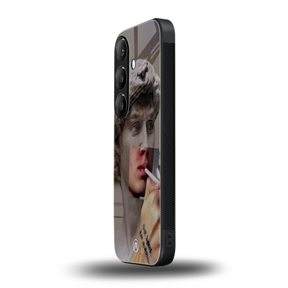 sculpted smoke back phone cover | glass case for samsung galaxy s24 fe