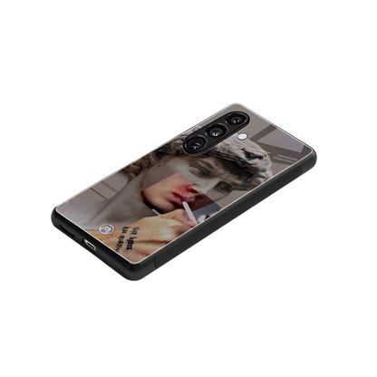 sculpted smoke back phone cover | glass case for samsung galaxy s24 fe