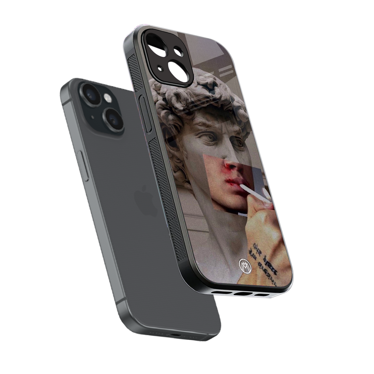 sculpted smoke back phone cover | glass case for iphone 15