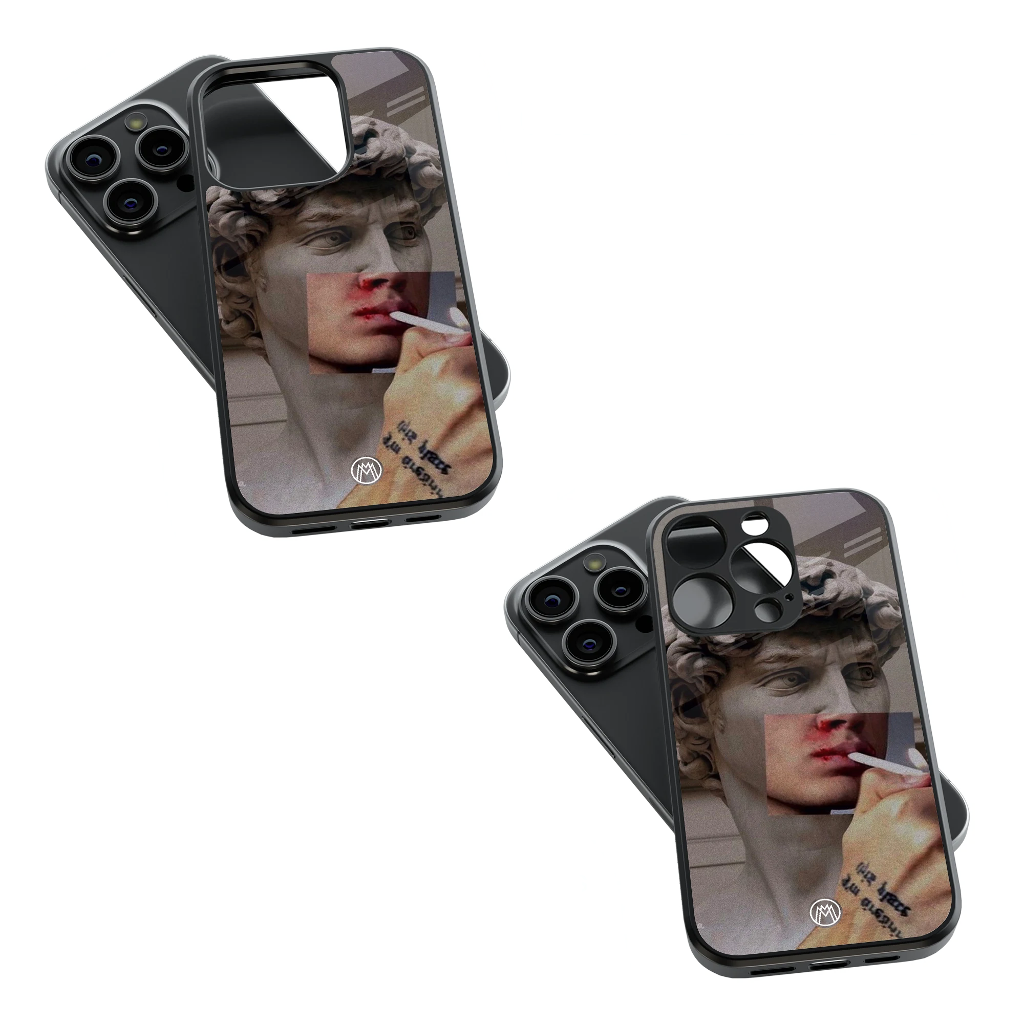 Trendy Glass Back Mobile Case for iPhone, Samsung, Redmi, OnePlus, Google Pixel, Motorola