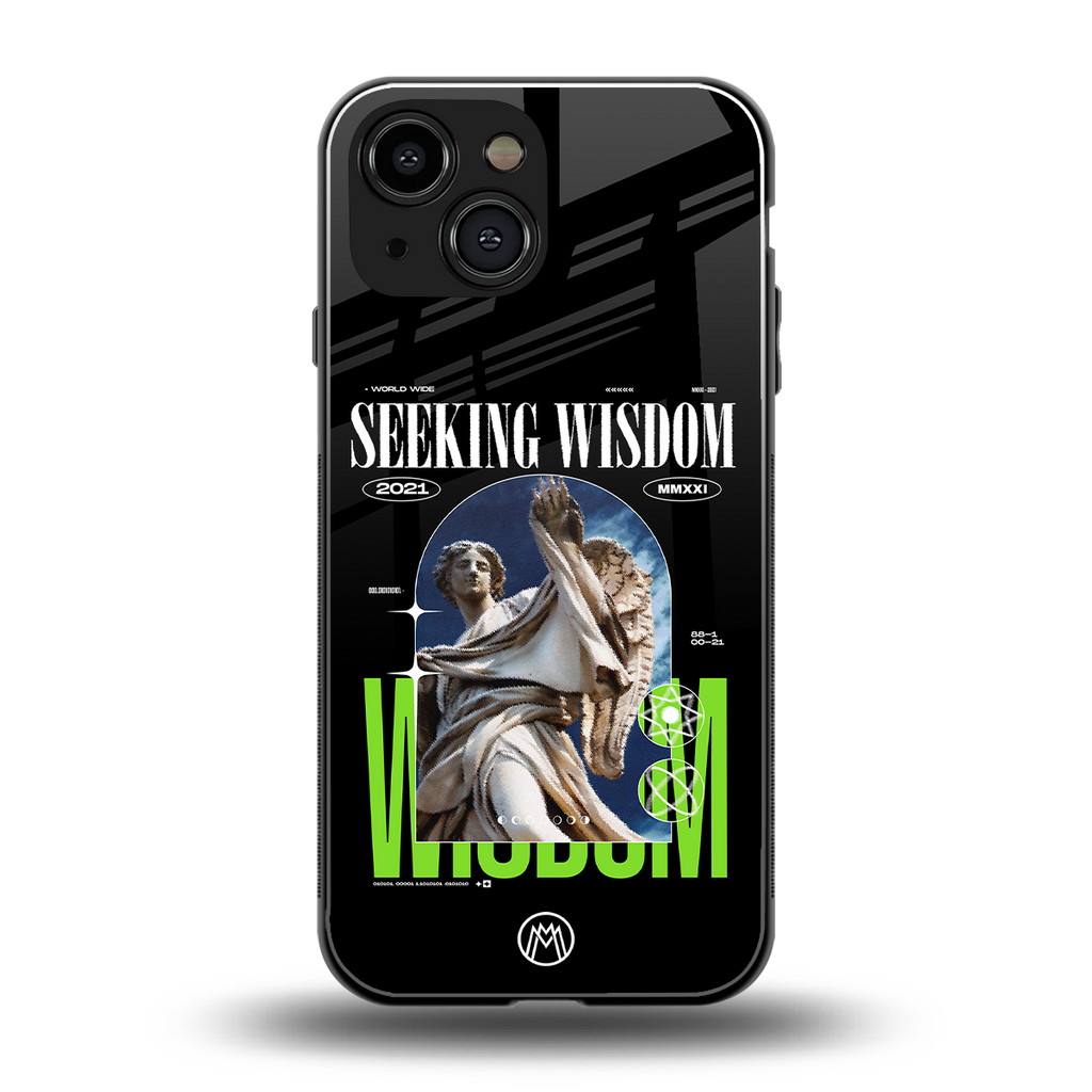 seeking wisdom back phone cover | glass case for iphone 13 mini