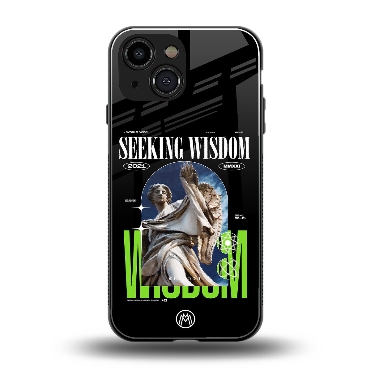 seeking wisdom back phone cover | glass case for iphone 13 mini