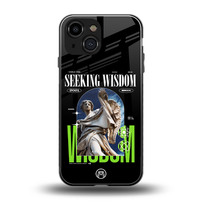seeking wisdom back phone cover | glass case for iphone 13 mini