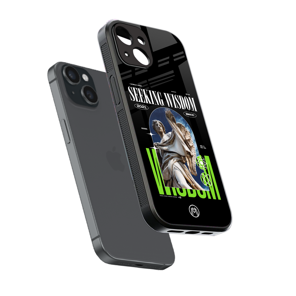 seeking wisdom back phone cover | glass case for iphone 13 mini
