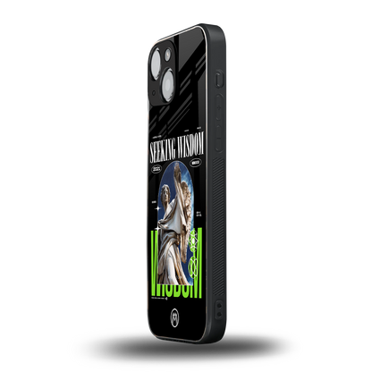seeking wisdom back phone cover | glass case for iphone 13 mini