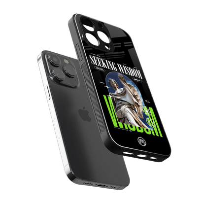 seeking wisdom back phone cover | glass case for iphone 13 pro max