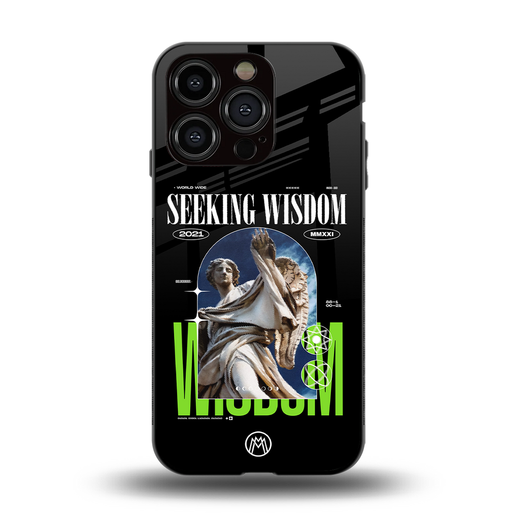 seeking wisdom back phone cover | glass case for iphone 13 pro
