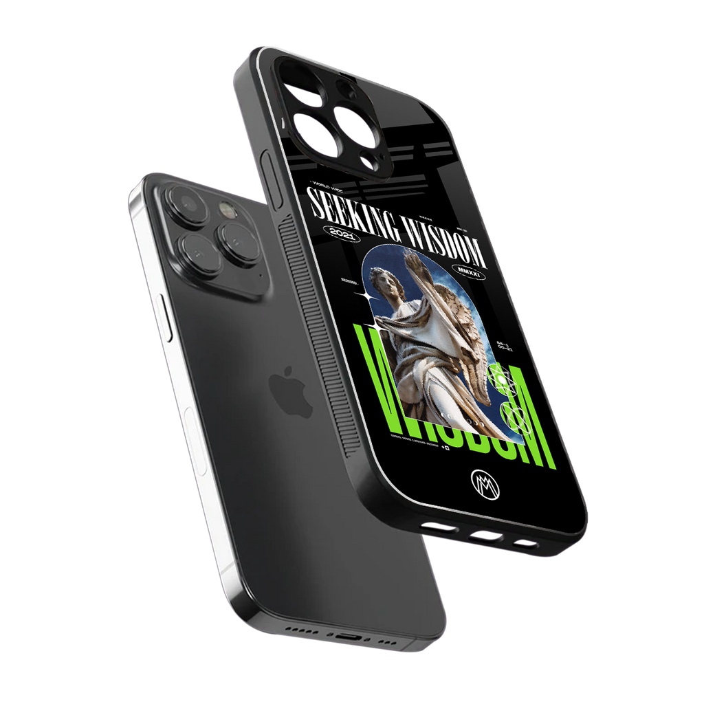 seeking wisdom back phone cover | glass case for iphone 13 pro