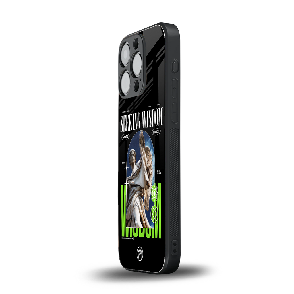 seeking wisdom back phone cover | glass case for iphone 13 pro