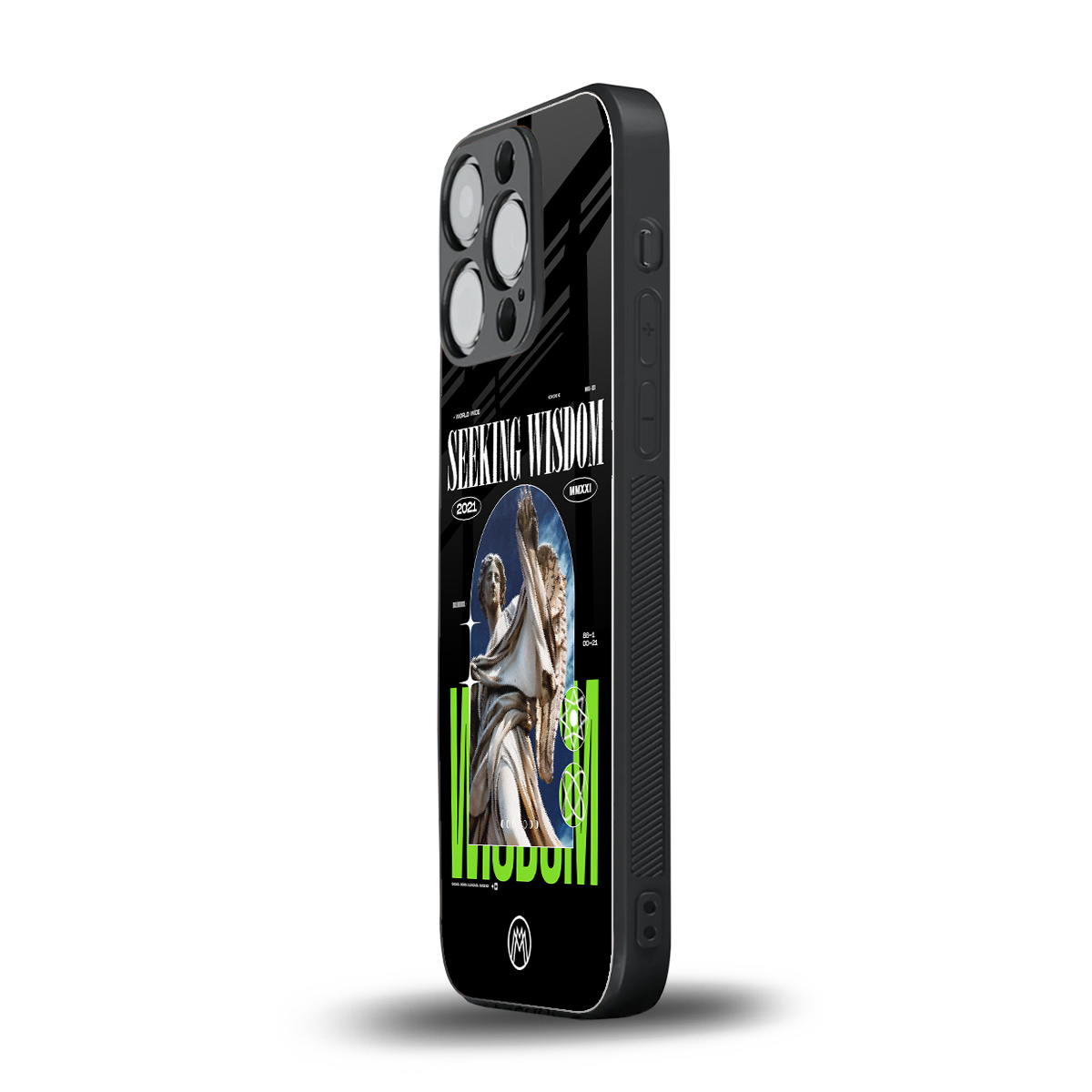 seeking wisdom back phone cover | glass case for iphone 13 pro