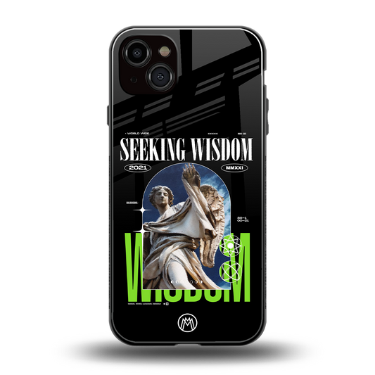 seeking wisdom back phone cover | glass case for iphone 14 plus